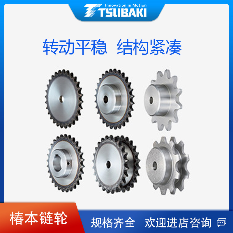 日本TSUBAKI椿本链轮RS60-1B20TQ齿尖硬化可加工轴径键槽固定孔