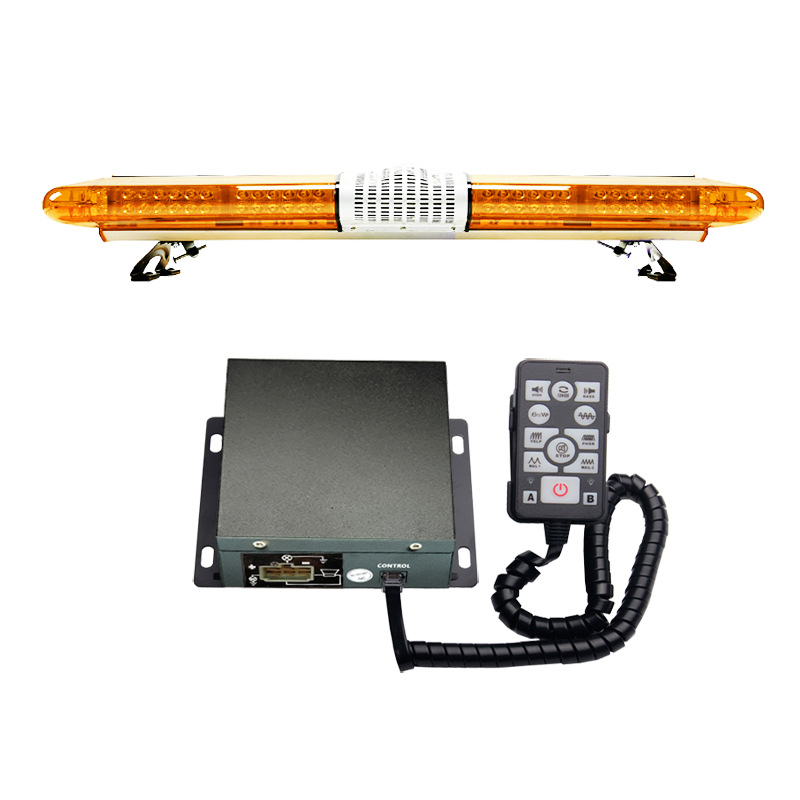 High-power LED long-row warning light strobe light 1.2m Super bright strobe light + speaker + siren JH9200E