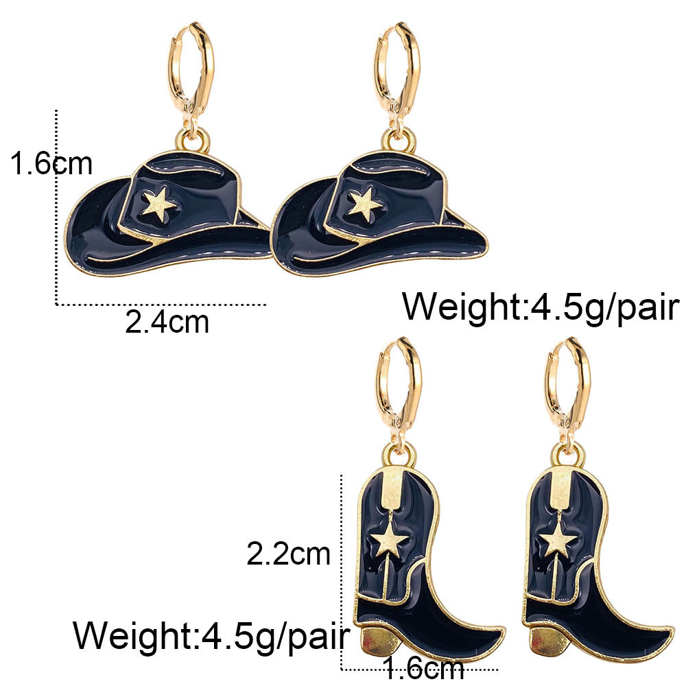Daily Occasion Wholesale Jewelry Cartoon Style Geometric Alloy Enamel Drop Earrings