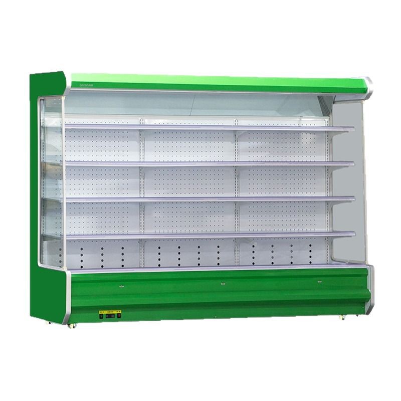 Gabinete de cortina de viento comercial Gabinete de frutas y bebidas Gabinete de exhibición Gabinete de exhibición de hoteles Gabinete de refrigeración de verduras