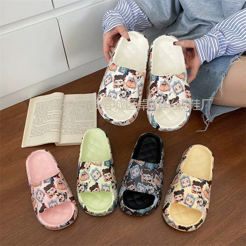 2025 новый EVA NAIA принт 3.0 наступить на чувство смерти в холодных тапочках для женщин летом носить на открытом воздухе устойчивый к грязи национальный ветер