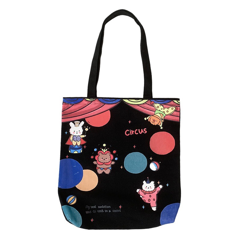 Bolsa de lona para mujer con un solo hombro estilo japonés nicho ins clase de estudiante de gran capacidad estilo coreano portátil todo partido lindo bolsa de compras