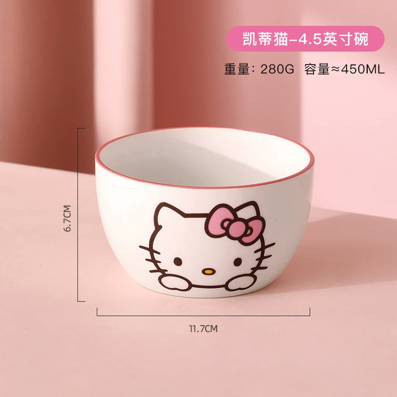 Hello kitty, столовые приборы, керамический набор, ложка, палочки для еды, новая коллекция, полный набор