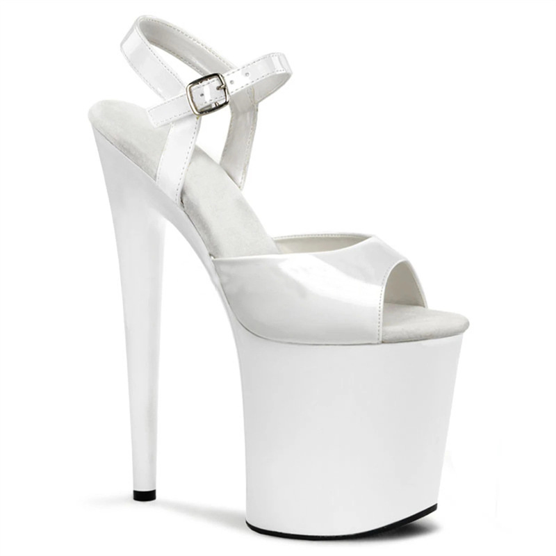 Club nocturno de 26cm Hate Tiangao Zapatos de actuación Sandalias de punta abierta de tacón de aguja Zapatos de pasarela modelo de talla pequeña