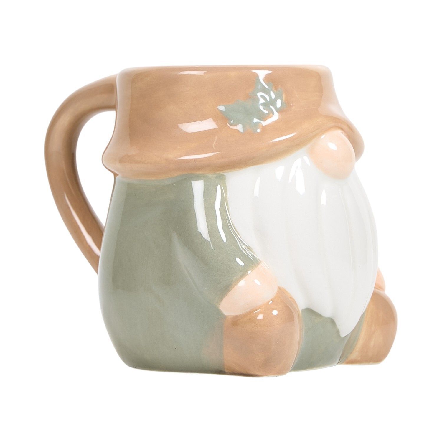 Santa Claus encantador taza de cerámica de agua taza de marca taza de cerámica Qin Sheng con mango de cubiertos de uso diario adornos de regalo