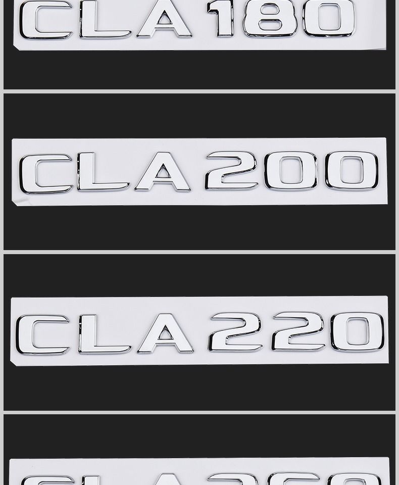 Suitable for Mercedes-Benz CLA260 car stickers, CLA200 rear emblem, CLA45 emblem, CLA220 car emblem, AMG decorative modifications
