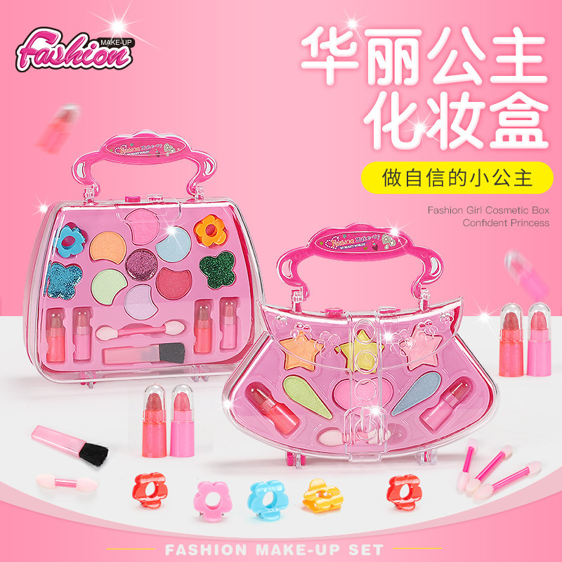 Juguetes de maquillaje transfronterizos para niños juguetes de maquillaje princesa niñas bolsas de maquillaje paquetes de bolsas de mano productos de venta calientes