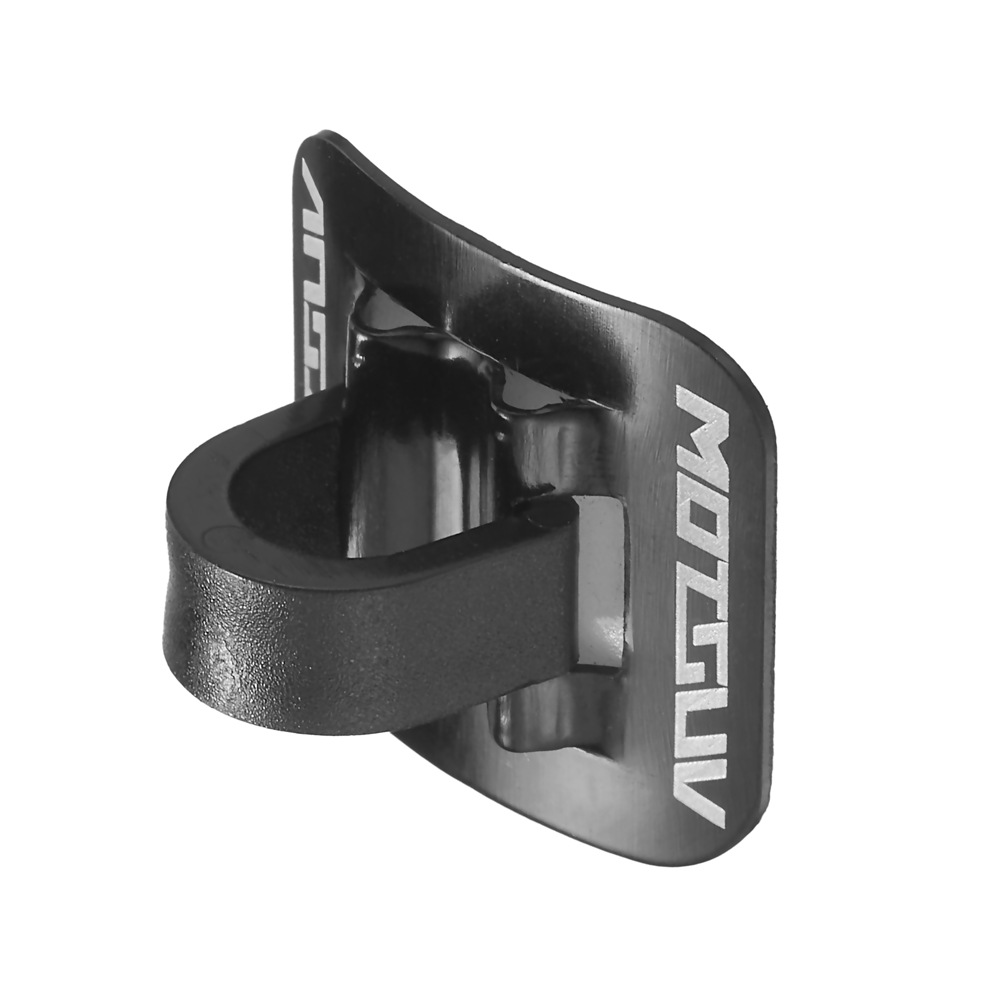 MOTSUV conductor de bicicleta tipo C hebilla marco de alambre tubo de asiento adhesivo de doble cara de aleación de aluminio soporte de tubo de aceite