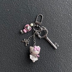 小众设计感kitty钥匙扣包包挂件可爱卡通挂饰甜酷手机链书包配饰