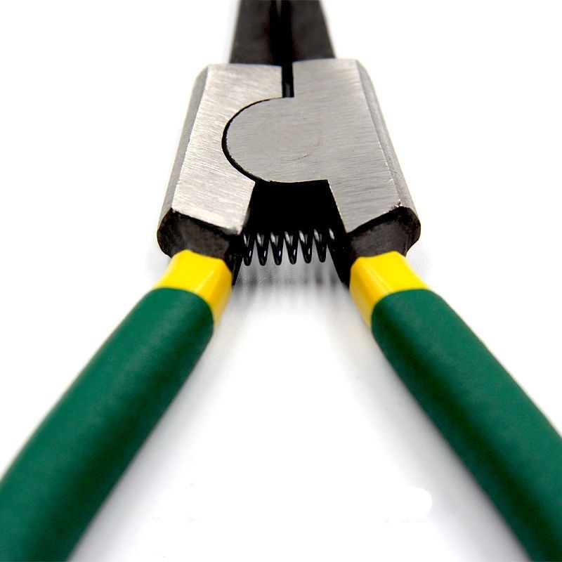 Multifuncional Circlip alicates herramienta traje circlip abrazadera anillo abrazadera de resorte abrazadera amarilla abrazadera interna de doble propósito Circlip alicates