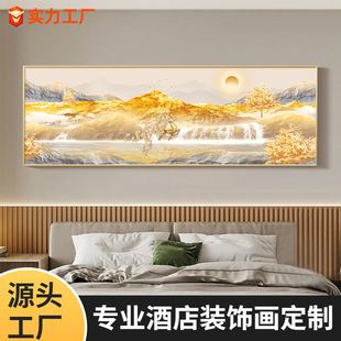 日照金山沙发背景墙装饰画新款背靠金山客厅壁画夫妻主卧床头挂画-阿里巴巴