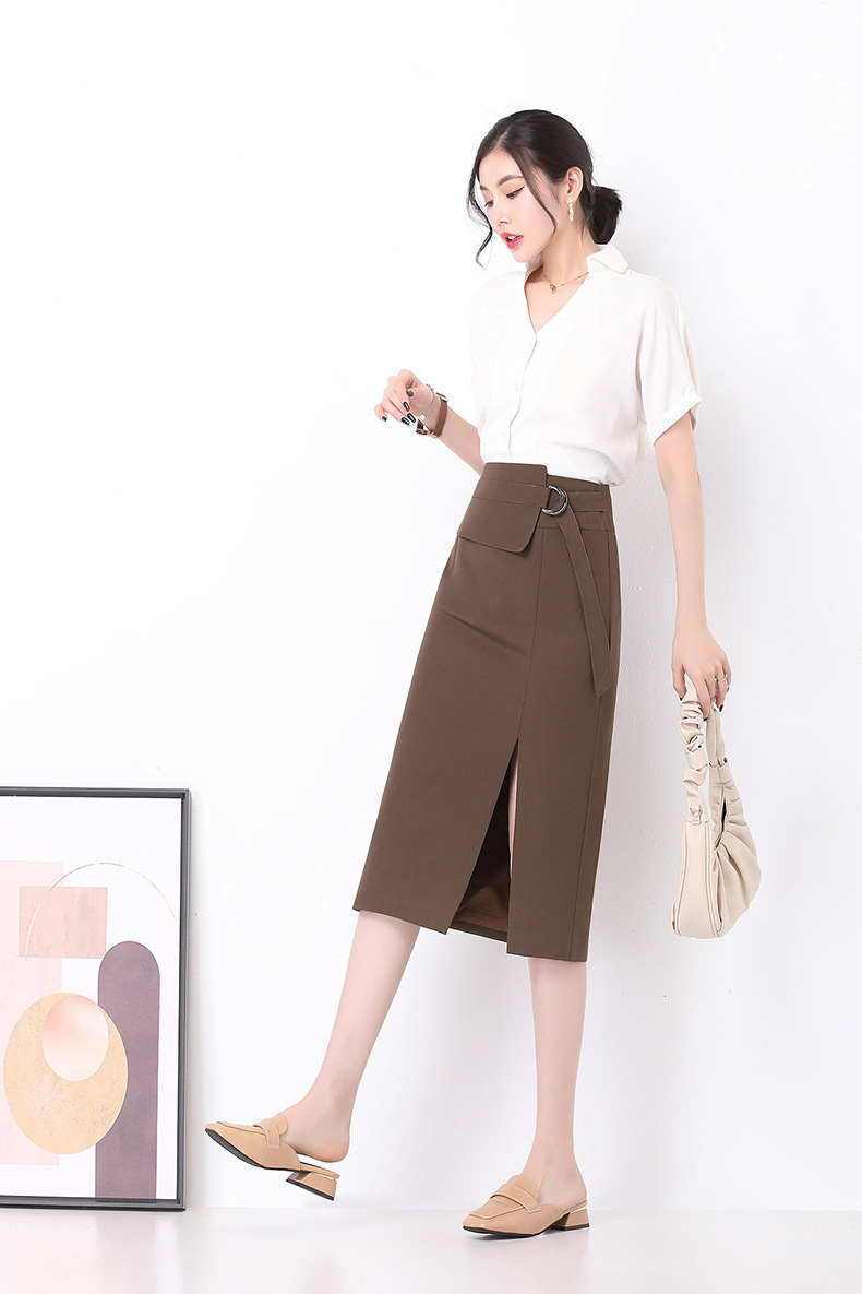 fashion slim high waist plit midi skirt NSYZ39258