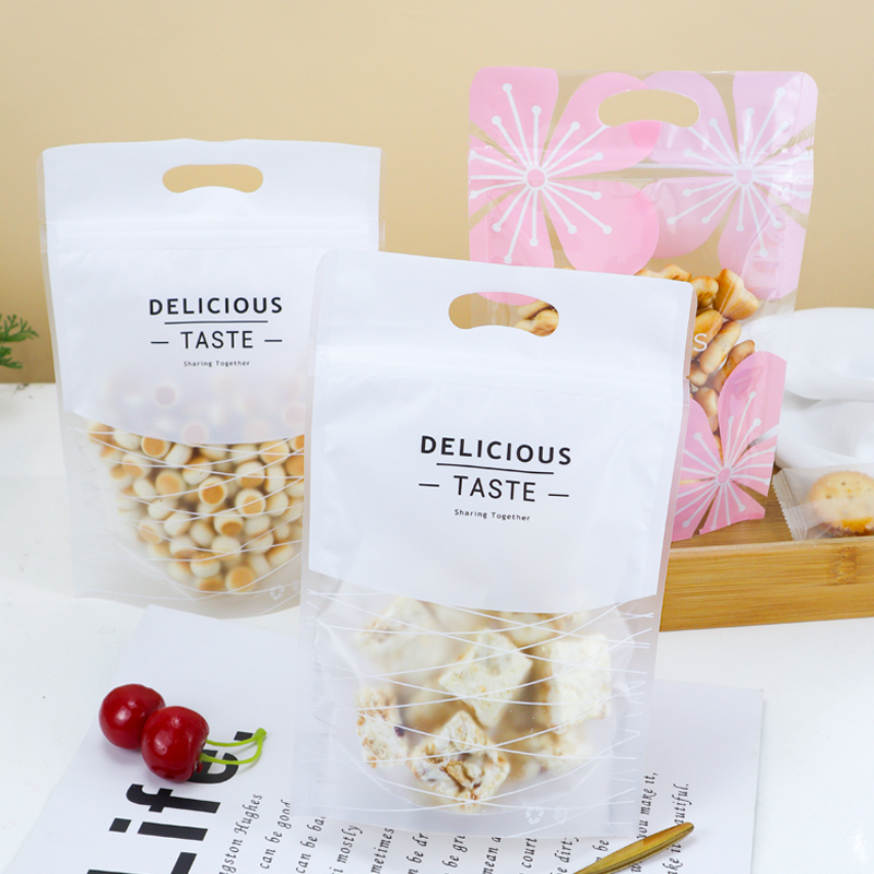 Baking Snack Sealed Bag Snowflake Cow Handbag Candy Biscuits Nougat Bag Handheld Ziplock Bag