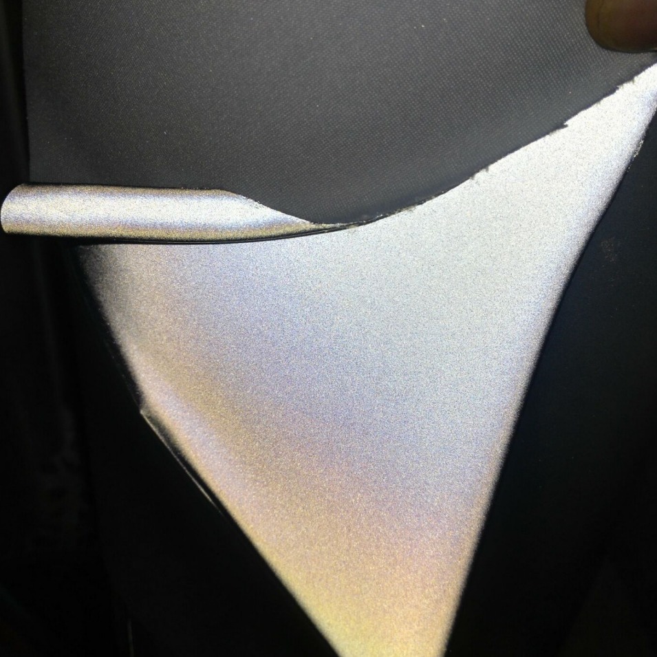 反光弹力布服装用薄型亮银单面反光弹性布料弹力反光面料厂家批发