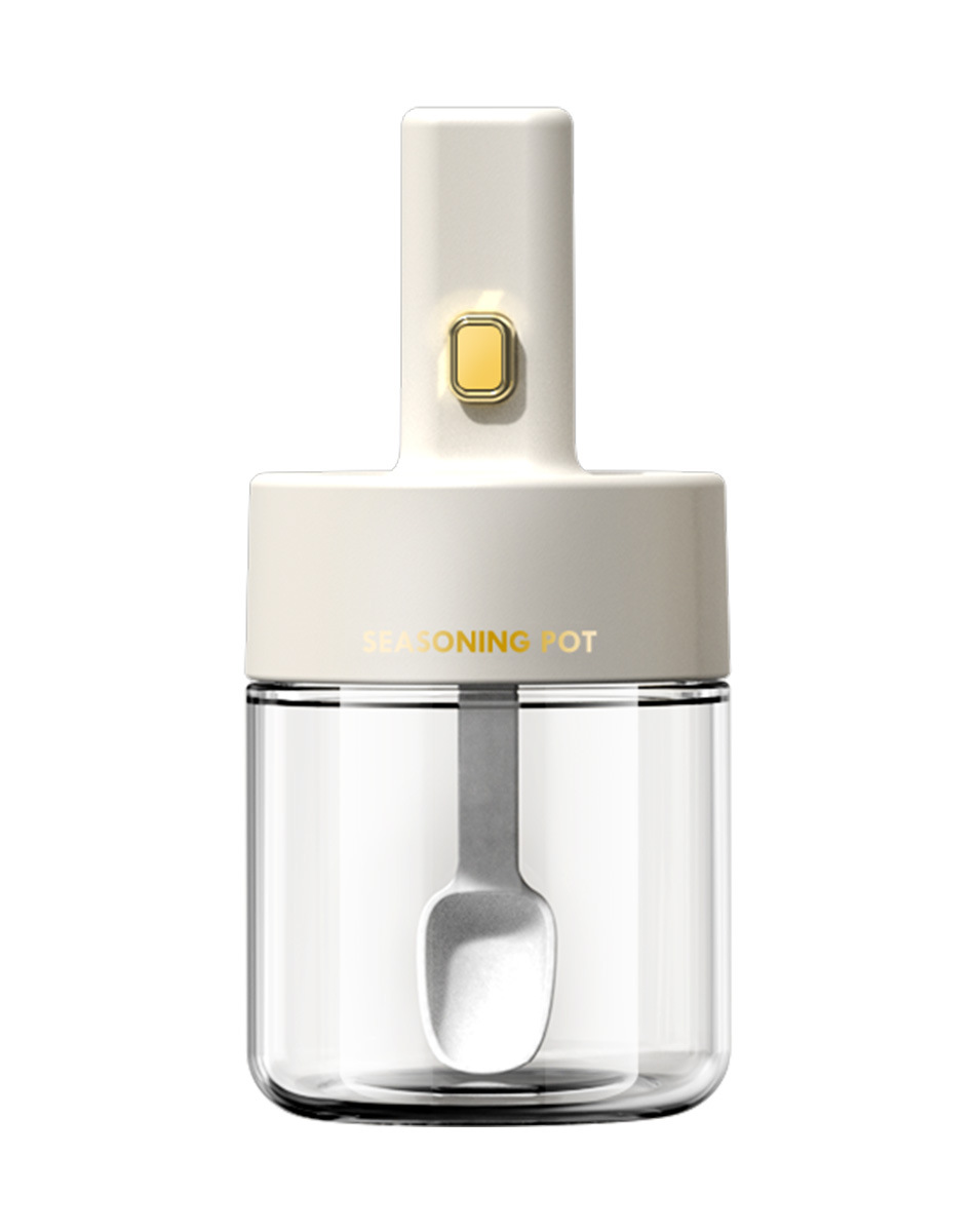 Vidrio directo de fábrica tarro de condimento retráctil cuchara condimento caja condimento botella condimento tarro condimento botella al por mayor