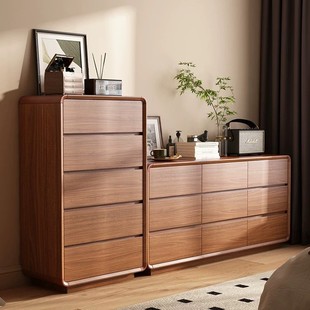 Drawer Cabinet Storage Cabinet Antique Style Chest of Drawers Home Bedroom Drawer Storage Cabinet Solid Wood Color Living Room Wall Storage Cabinet