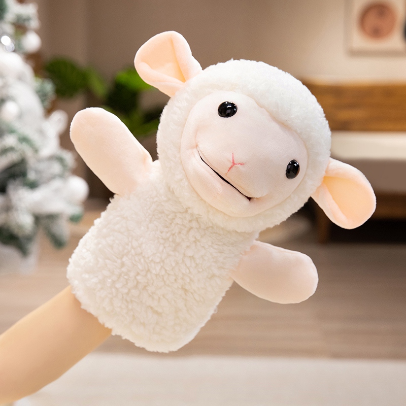 Muñecas de ovejas del zodiaco, juguetes de peluche de ovejas, guantes de interacción de padres e hijos, muñecas de muñecas de niños