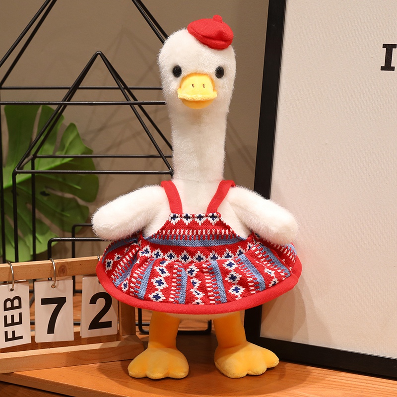 Bebé pato muñeca feliz pato muñeca cóncava modelado pato amarillo juguete de peluche regalo de cumpleaños para chicas