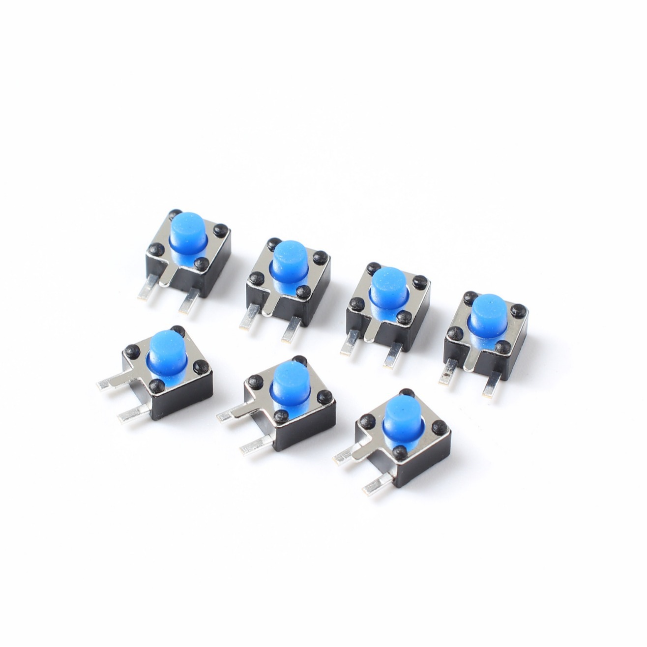 4.5*4.5*3.8/4.3/4.5/5/6/7mm边三脚 硅胶按钮轻触按键边三脚侧插