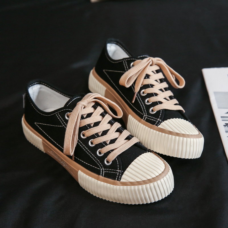 Zapatillas de Lona Estilo Coreano Primavera 2024, Zapatillas Bajas para Mujer, Zapatillas Informales Retro de Tela, Zapatillas Vulcanizadas de Goma F110