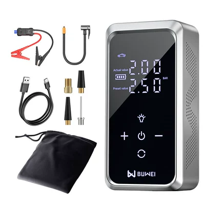 Dual-Screen Car Emergency Starting Kempinq və səyahət - buwei-cp12-10000-mah-smart-clip-storage-bag-silver