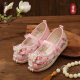 2025 Spring Children's Embroidered Shoes Chinese Style Hanfu Shoes Tang Clothing Women's Shoes Ancient Clothing Hanfeng Old Beijing Cloth Shoes