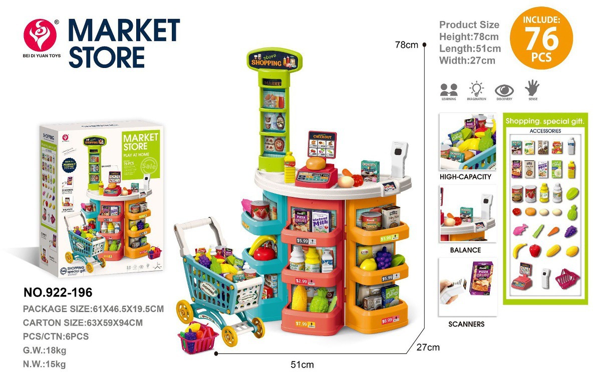 Transfronterizos niños simulación supermercado mesa de compras escanear caja registradora supermercado carro de compras mesa de venta juguetes de supermercado
