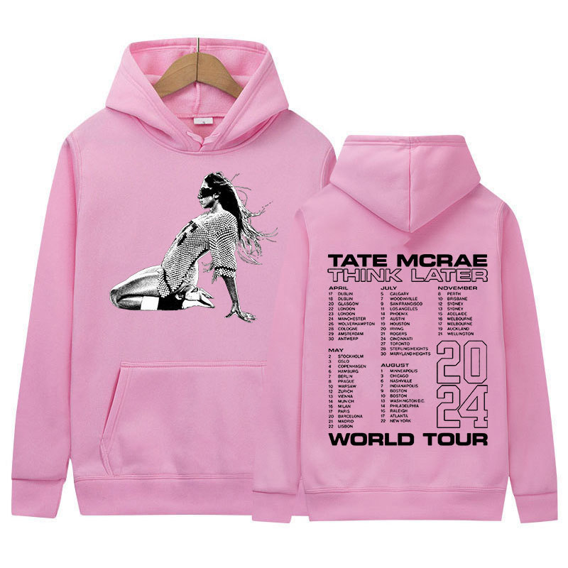 90s Vintage Tate McRae Tour 2024 New Hoodie Men Women's Caso