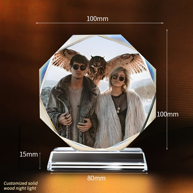 Nuevos productos transfronterizos, regalos de fotos de cristal creativos, personajes de mascotas personalizados, recuerdos, lámparas de cristal, decoración de escritorio