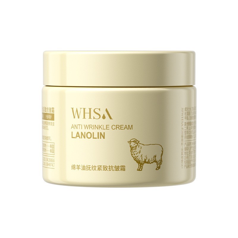 Whsa Lanolin Wrinkle Успокаивающий Укрепляющий Крем против морщин 100г