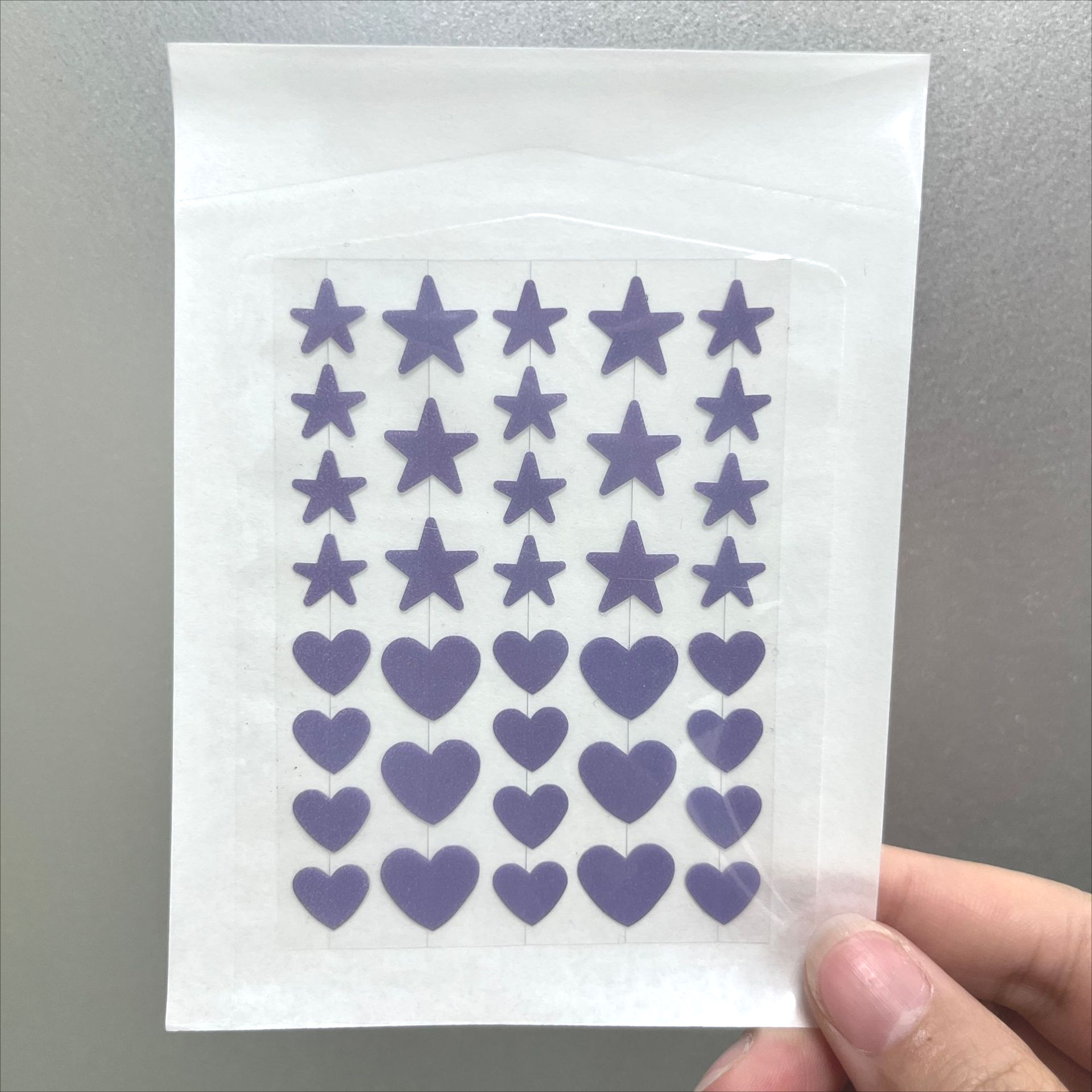 PE-36 하트 스타 조합 보라색