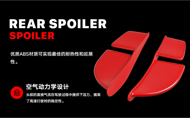 Suitable for Kawasaki Zx-6R Zx-636 Rear Wing 2019-2026 Rear Hump Air Side Wing Rear Gp Wind Wing