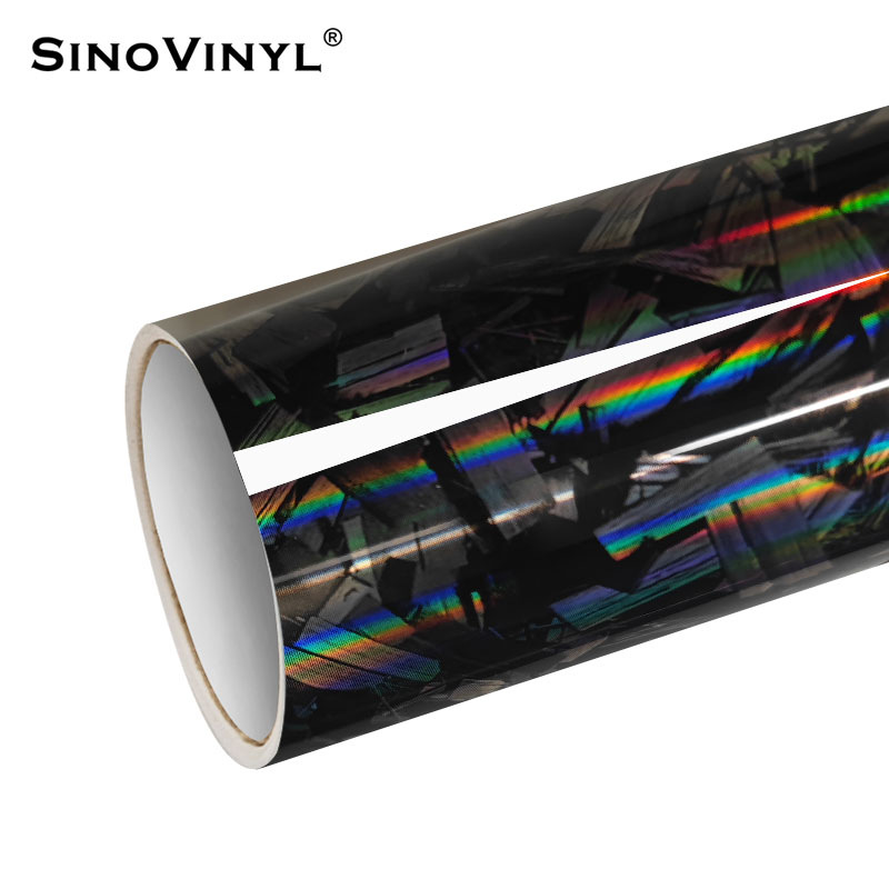 Kalake PET flor carbono fibra de carbono láser cambio de color del coche película espejo retrovisor simulación fibra de carbono control central decoración interior