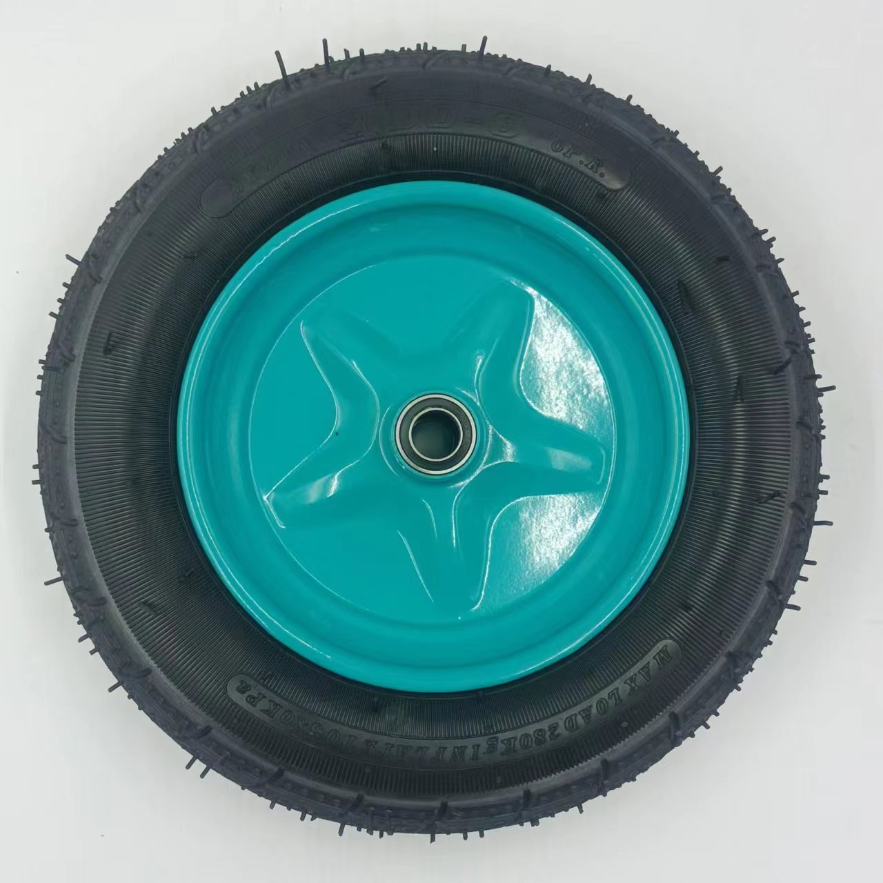 工厂生产耐用耐磨减震13英寸3.00-8橡胶充气轮手推车仓货车工具车