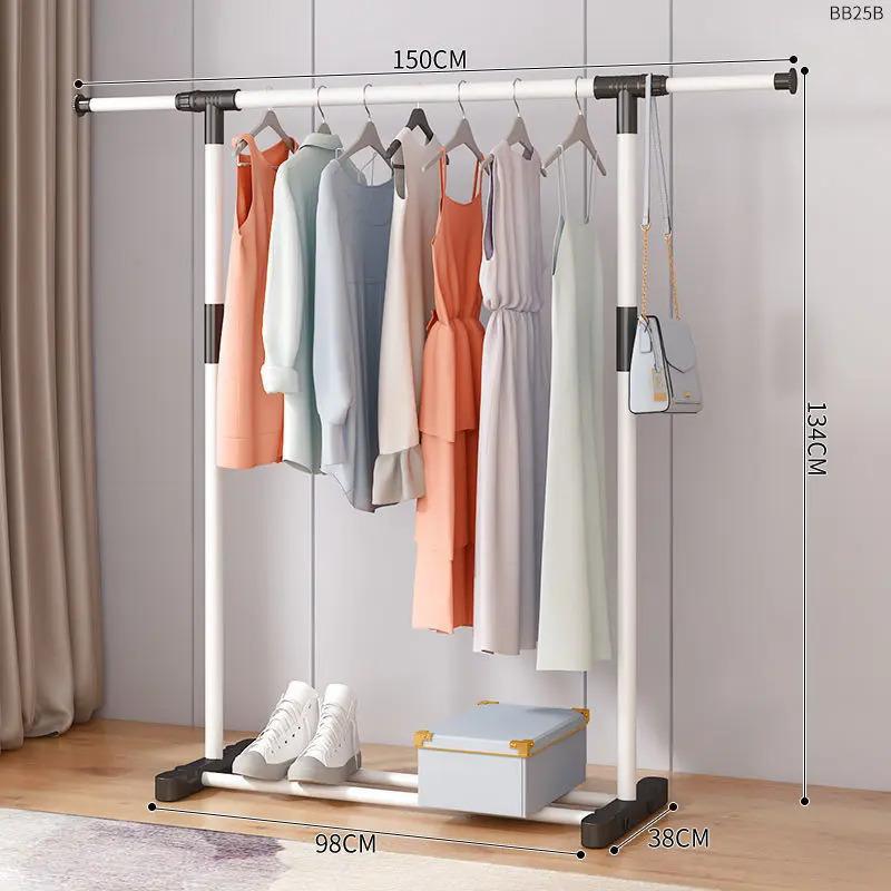 percha de ropa tipo piso para uso doméstico de alto grado colgar prendas de ropa rack varilla telescópica especial para balcón edredón