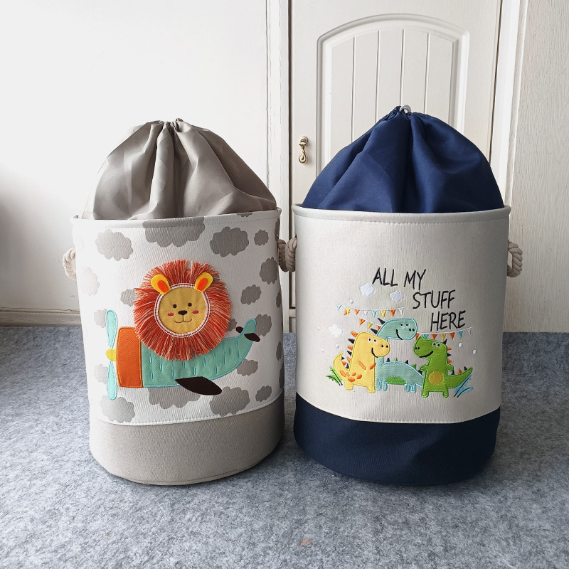 子供のおもちゃはかごの布芸を収納して、赤ちゃんのぬいぐるみの収納かごの漫画の大容量の収納ボックスの桶を厚くします。|undefined