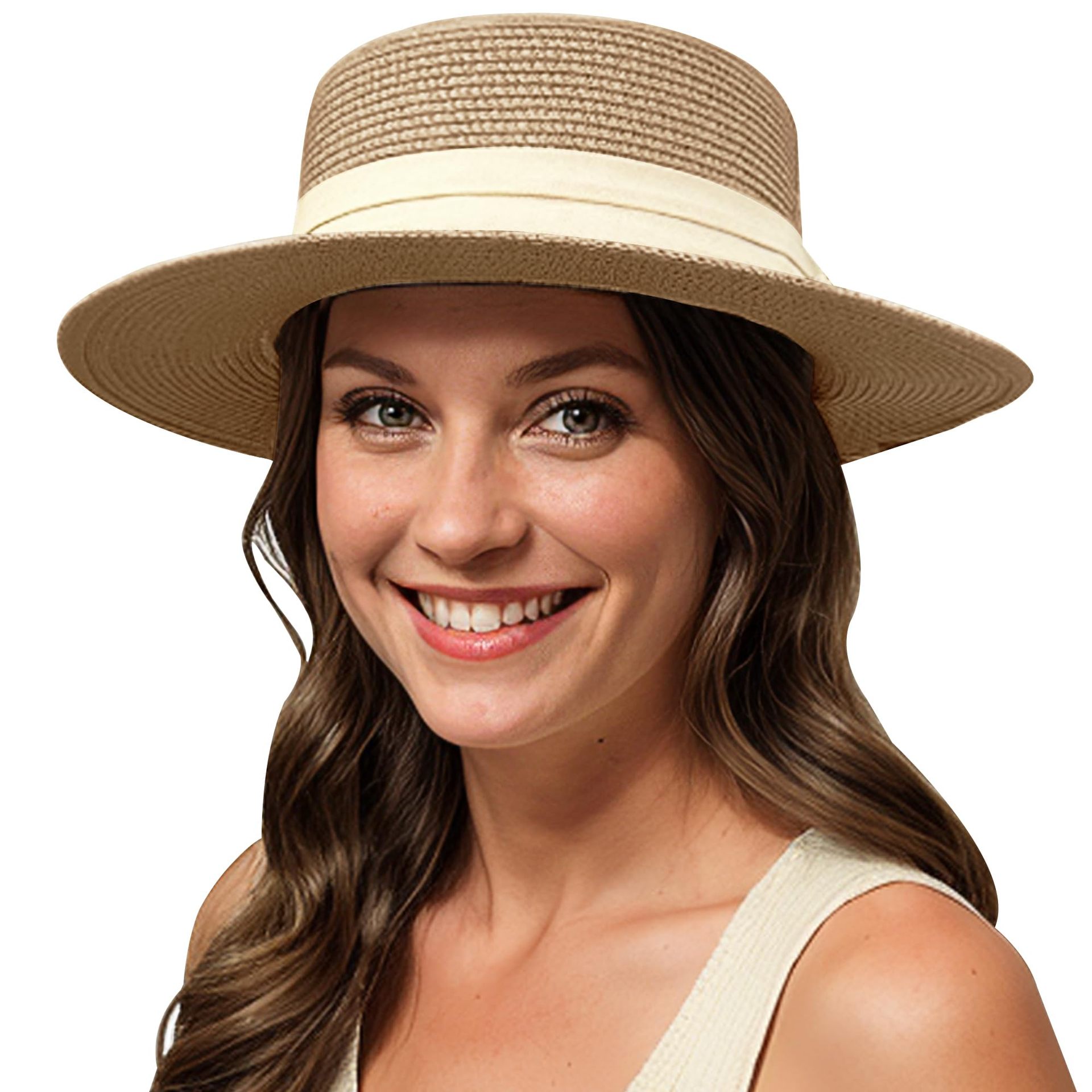 1219g Weight Sun Hat Hats Type Outdoor, Beach Occasion Straw Material Solid Color Pattern Spring&Summer Season Women's Gender Basic, Hawaiian, Vacation Style Short Brim Rim Women's Basic Hawaiian Vacation Solid Color Short Brim Sun Hat 无