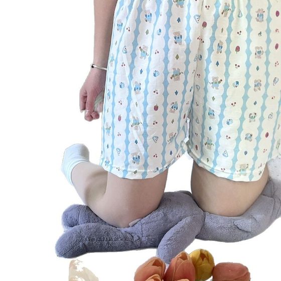 Pajama Pants Women's Shorts Summer Clouds Cotton Outwear Walking Shorts Cartoon Cute Casual Loose Thin Home Pants