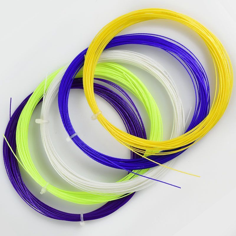 Línea de raqueta de bádminton profesional de alto elástico de raqueta de malla de fibra de nylon de alto peso para entrenamiento a granel duradero
