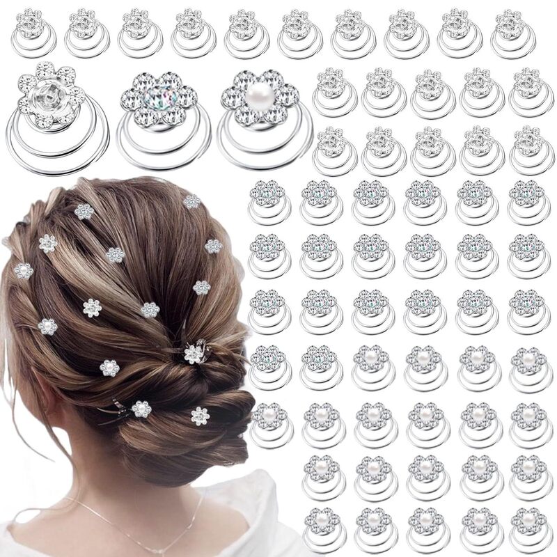 真珠のu型のヘアピンのヘアピンのビーズの花の髪とフォークの髪のドリルの花嫁の髪の花のフォークのu型のヘアピンの女性|undefined
