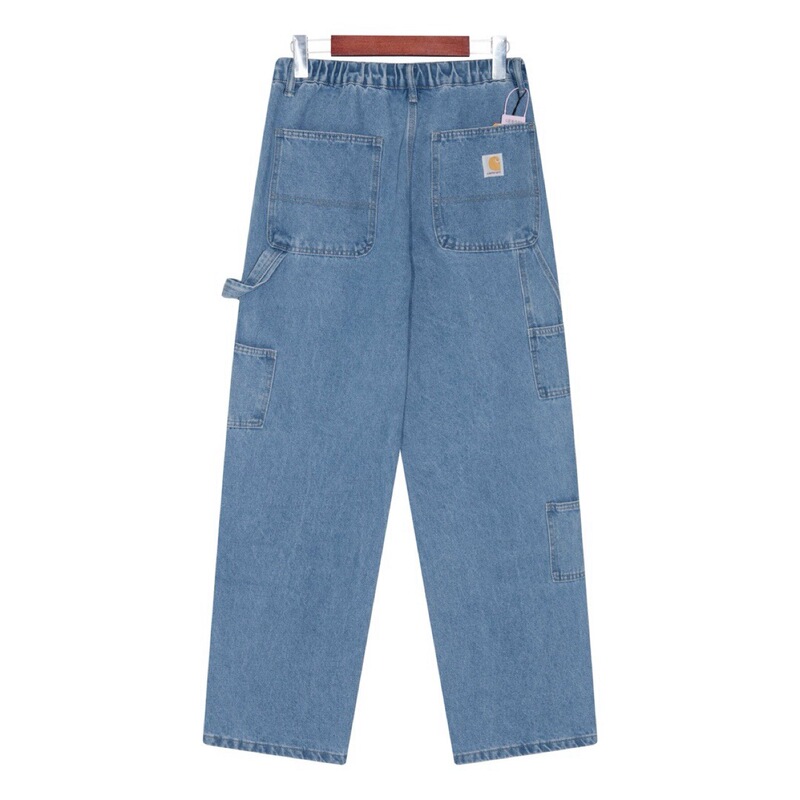 Carhartt Japanese Retro Collaboration Loose-Fitting Denim Workwear Double-Knee Lumberjack Style Unisex Long Pants Japanese Style