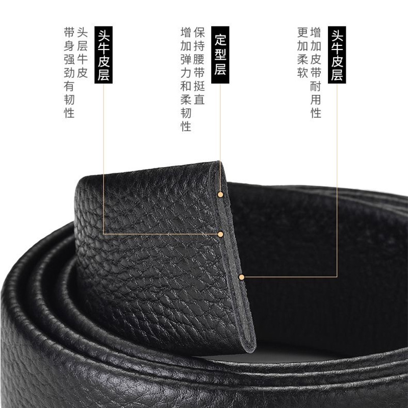 Herren-Ledergürtel aus echtem Rindsleder, Freizeitgürtel mit automatischer Schnalle, einfaches Design, hochwertiger Hosengürtel aus Guangzhou