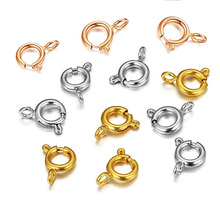 316不锈钢弹弓扣项链圆扣手链水泡扣DIY饰品手工配件弹簧扣首饰扣