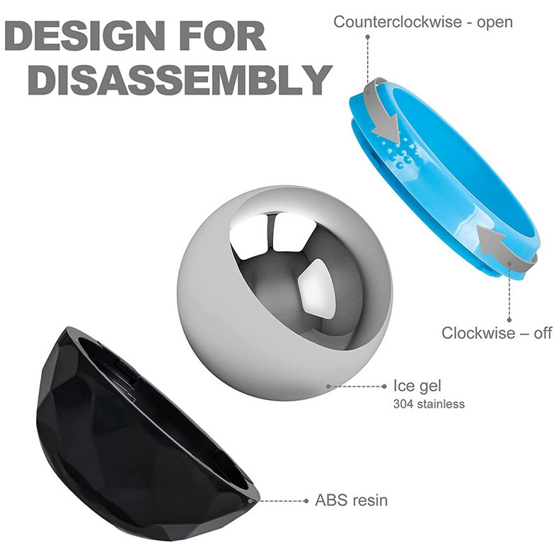 运动户外按摩球60mm手持不锈钢按摩球冷热敷肌肉不锈钢按摩冰球