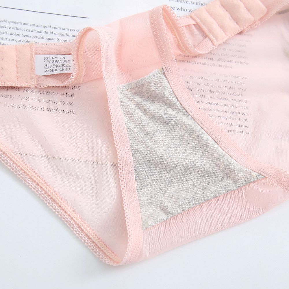 Bajo cintura chica malla ropa interior transpirable Rosa gancho hebilla algodón entrepierna ropa interior mujeres Seamless sexy briefs en stock