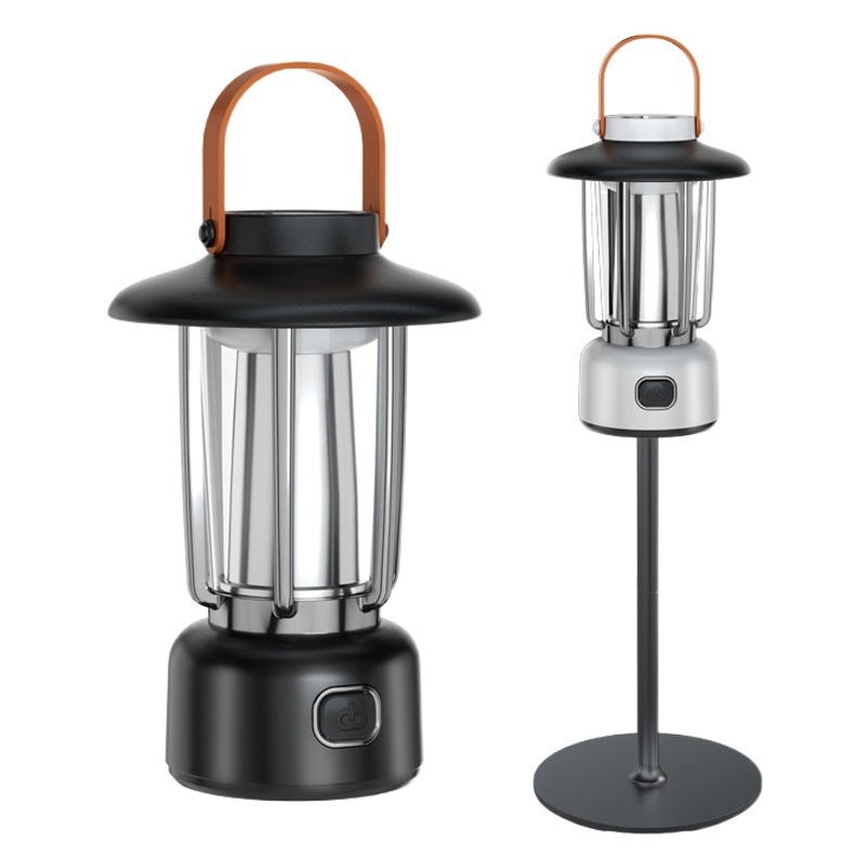 Nueva carga Al Aire Libre Retro Luz de camping portátil colgante de tres colores fuente de luz ambiente camping Luz Portátil mini colgante