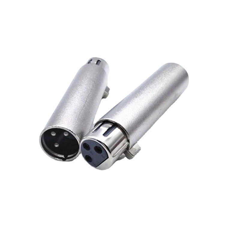 优质3芯卡侬公对母对接卡农公转卡侬母直通延长麦克风音频转换头