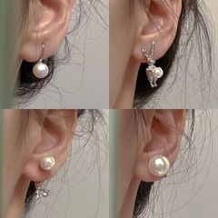 珍珠耳環女 法式優雅復古超有質感的富家小姐姐耳飾