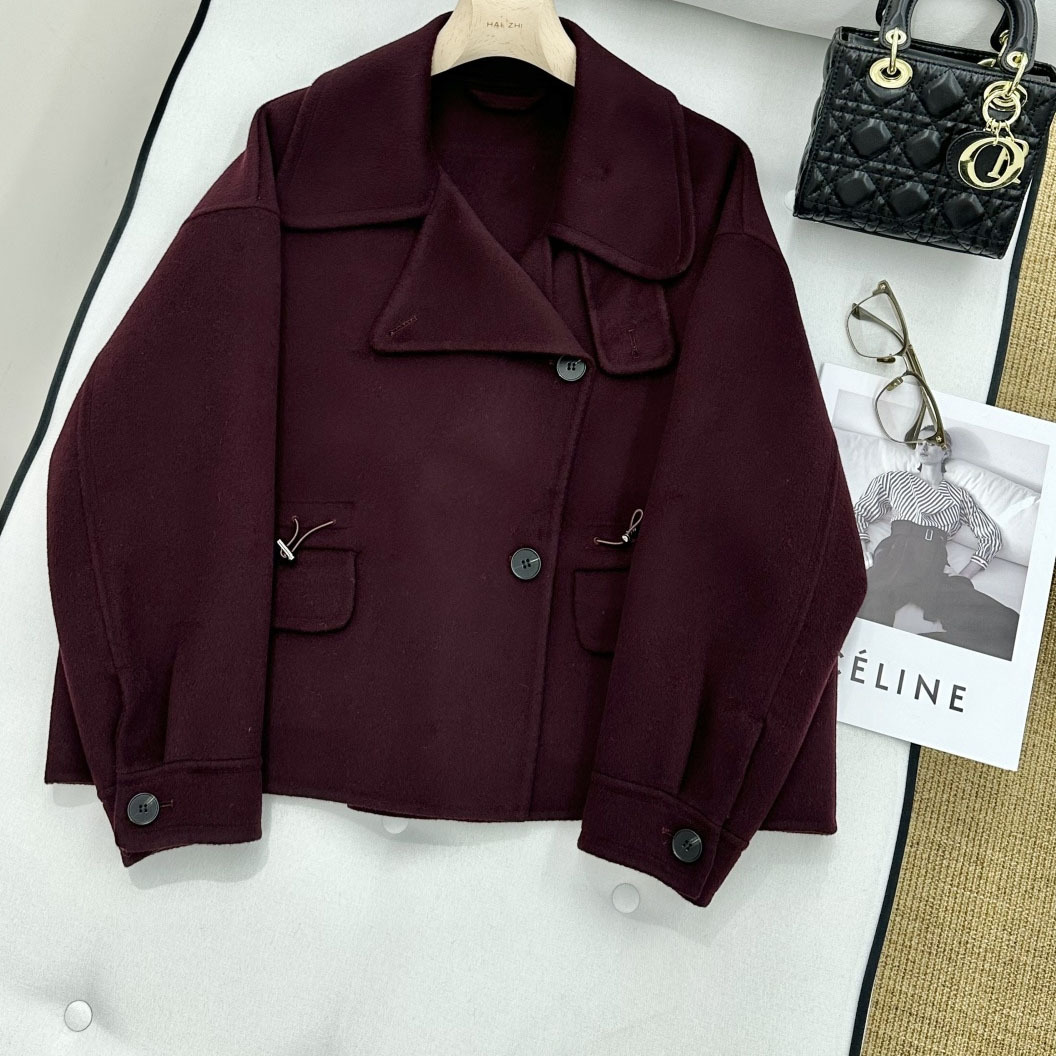 Xiaohe 2025 Autumn and Winter Woolen Outwear Women's Short Style Outwear Wool Double-Sided Woolen Outwear Sh16727