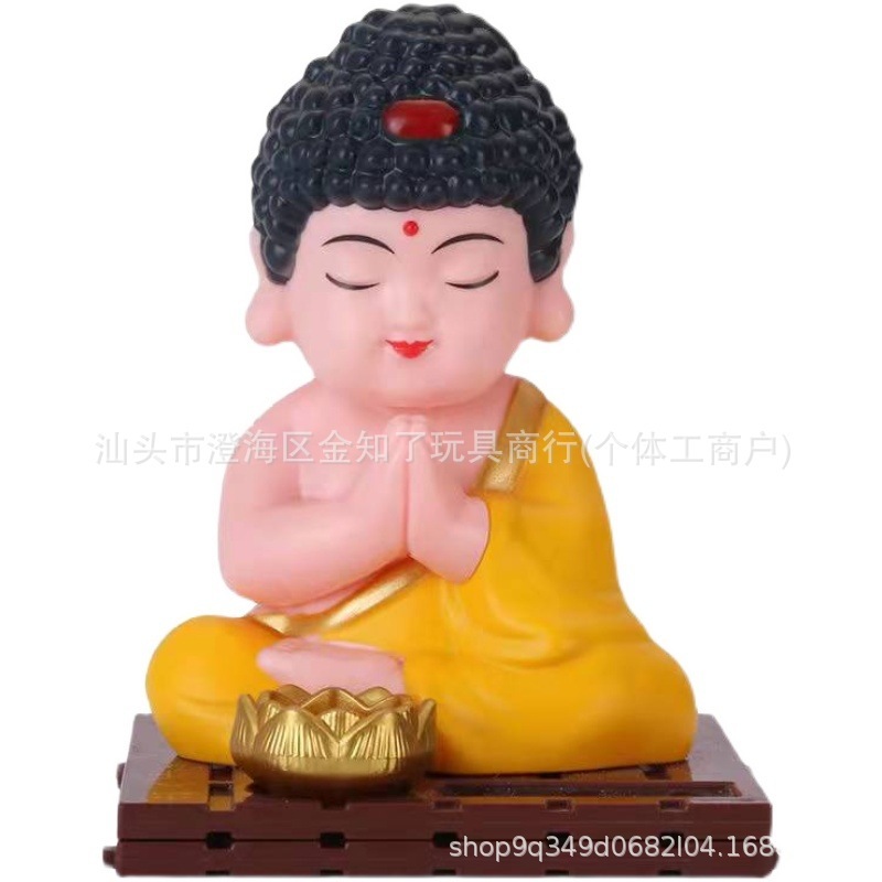ソーラー禅笑い仏陀装飾品ホームエントランスレジカーポットスケール逆流香装飾品|undefined